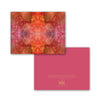 Image showing front and back of bright pink Golden Hour Folded Notecard