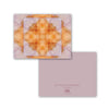 Image showing front and back of Lavender and Orange  Morning Light Folded Notecard